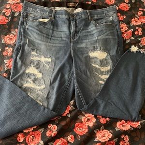 Size 24 Tall torrid brand, distressed skinny jeans